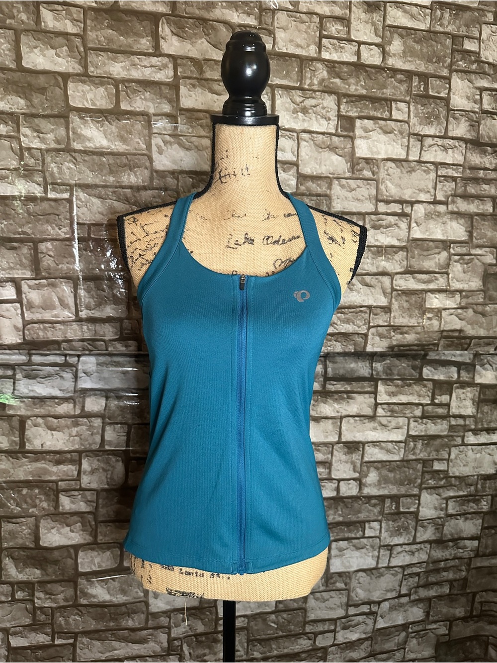 Pearl Izumi Teal Zip-Front Women's Biking Tank Top Size Medium